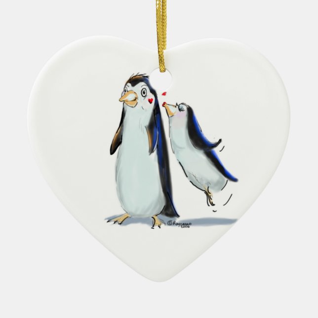 PeNgUiN KiSs Ceramic Tree Decoration (Front)
