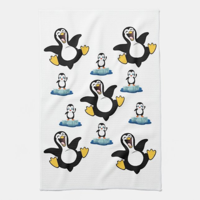 Penguin Kitchen Hand Towel (Vertical)