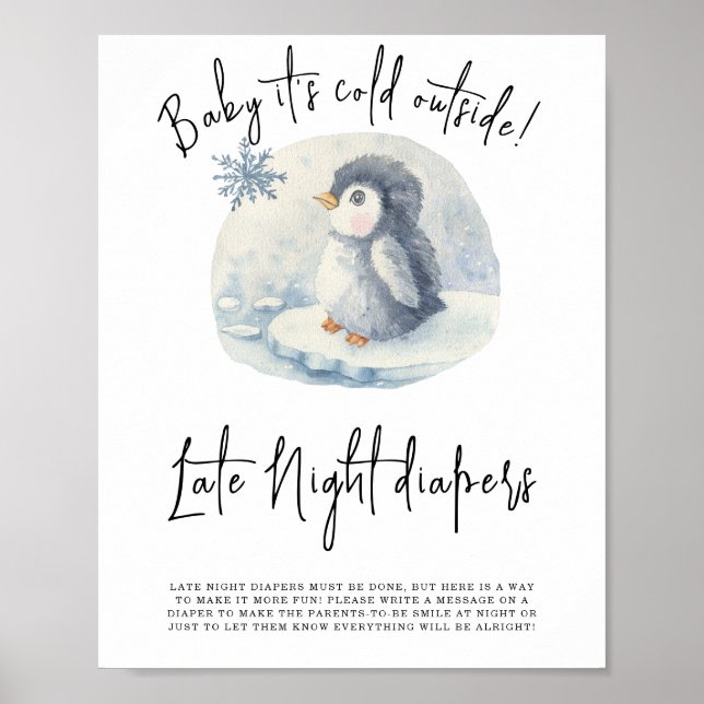 Penguin - Late Night diapers Poster (Front)