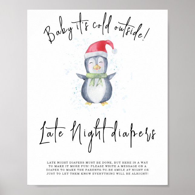 Penguin - Late Night diapers Poster (Front)