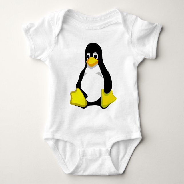 Penguin Linux Tux Baby Bodysuit (Front)