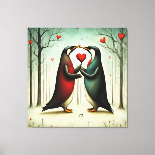 Penguin Love 2 Canvas Print