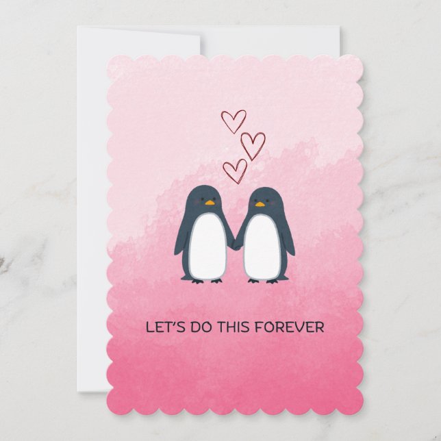 Penguin Love Card (Front)