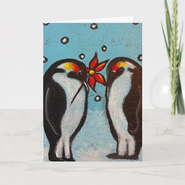 Penguin Love Christmas Card (Front)