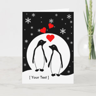 Penguin Love Couple Greeting Card