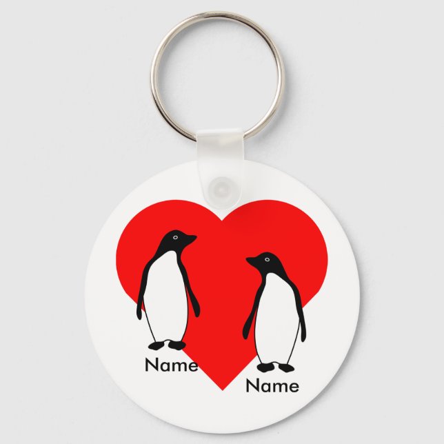 Penguin Love Couple Keychain (Front)