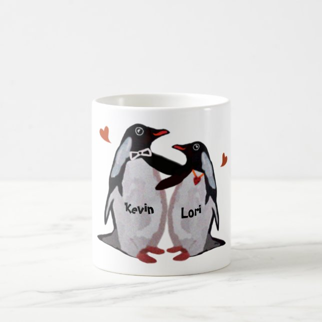 Penguin Love Couple Mugs (Center)