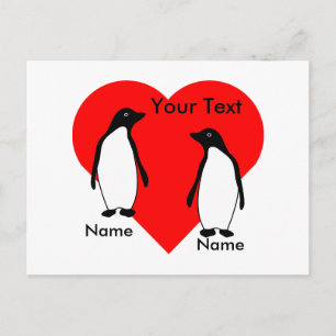 Penguin Love Couple Postcard