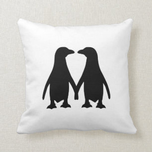 Penguin love cushion