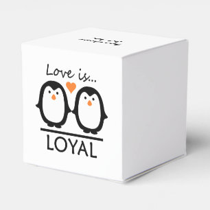 Penguin Love custom favor boxes