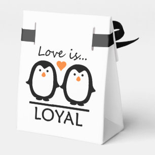 Penguin Love custom favor boxes