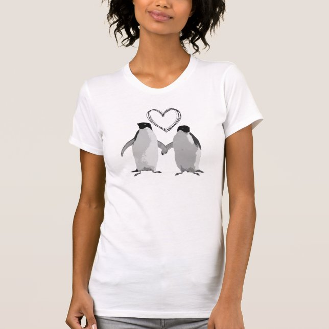 Penguin Love Heart T-Shirt (Front)