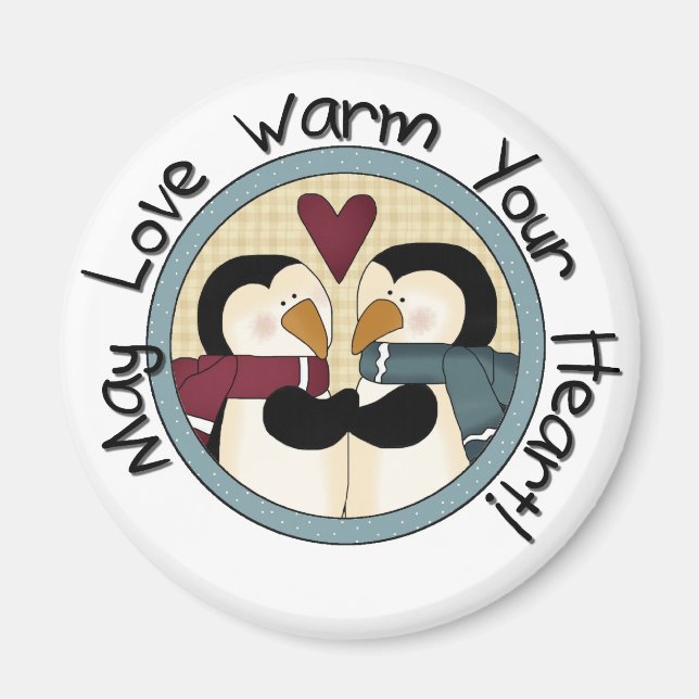 Penguin Love Holiday Tshirts and Gifts Magnet (Front)