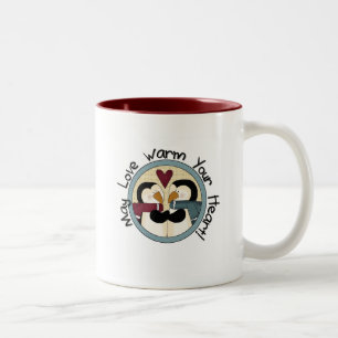 Penguin Love Holiday Tshirts and Gifts Two-Tone Coffee Mug