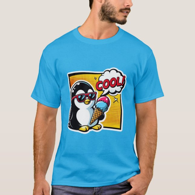 PENGUIN LOVE ICE CREAM 8 T-Shirt (Front)