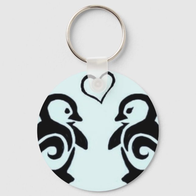 Penguin Love Key Ring (Front)