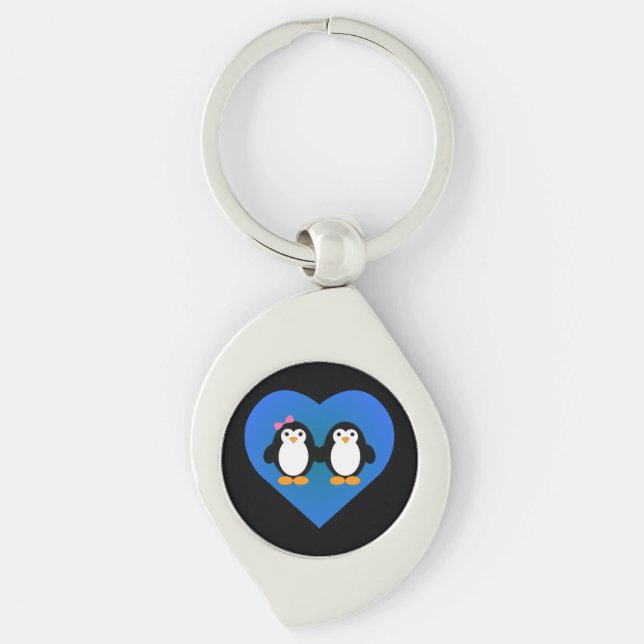 Penguin Love Key Ring (Front)