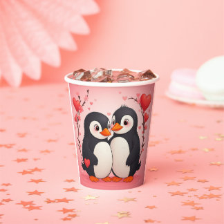 Penguin Love Paper Cups