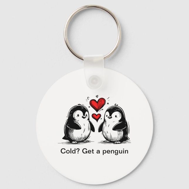 Penguin Love Parade Key Ring (Front)
