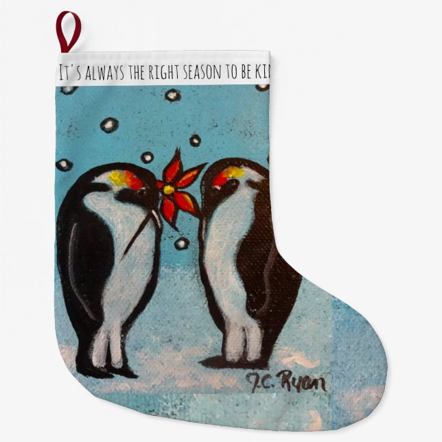 Penguin Love Stocking (Front)