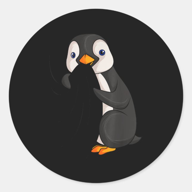 Penguin Lover Kids Girl Women Men  Classic Round Sticker (Front)