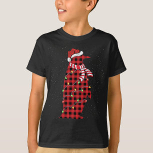 Penguin Lover Xmas Gift Santa Hat Penguin Pajama C T-Shirt