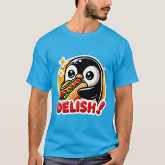 PENGUIN LOVES HOT DOG 5 T-Shirt