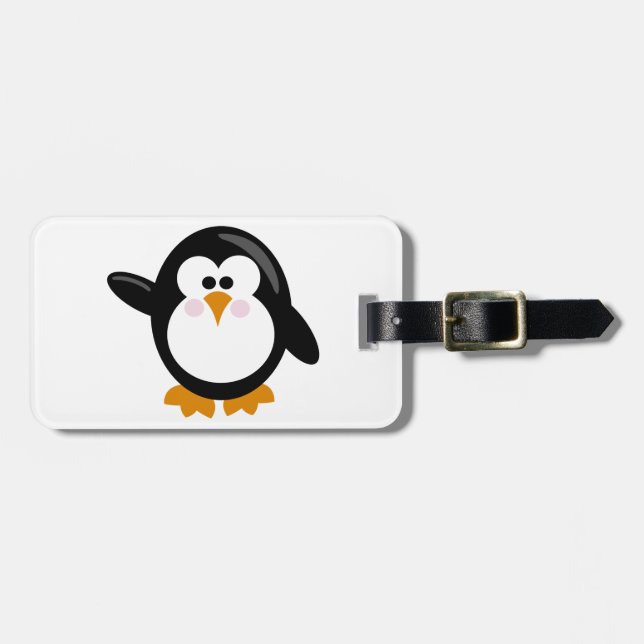 Penguin Luggage Tag (Front Horizontal)
