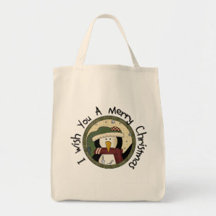 Penguin Merry Christmas T-shirts and Gifts Tote Bag