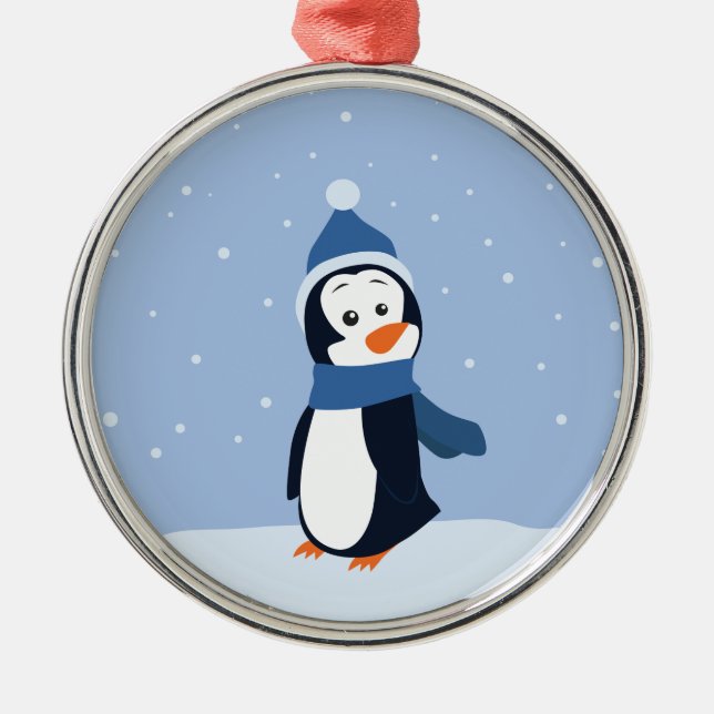 Penguin Metal Tree Decoration (Front)