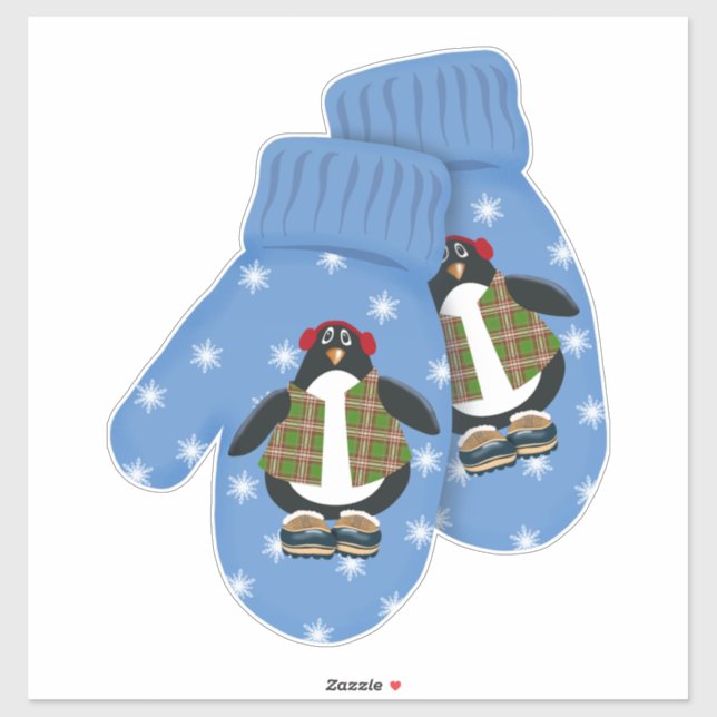 Penguin Mittens | Cute Christmas Large (Sheet)