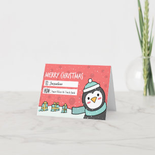 Penguin Money Holiday Greeting Card