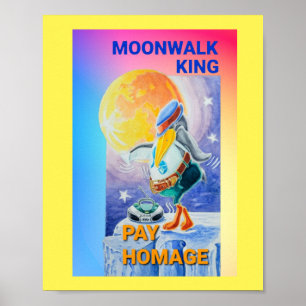 Penguin Moonwalk Homage Poster