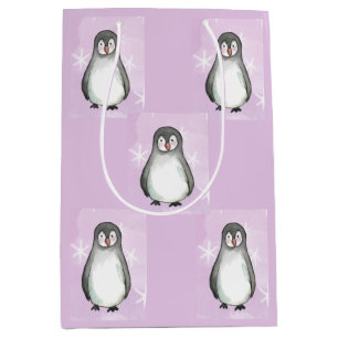 Penguin motif medium gift bag