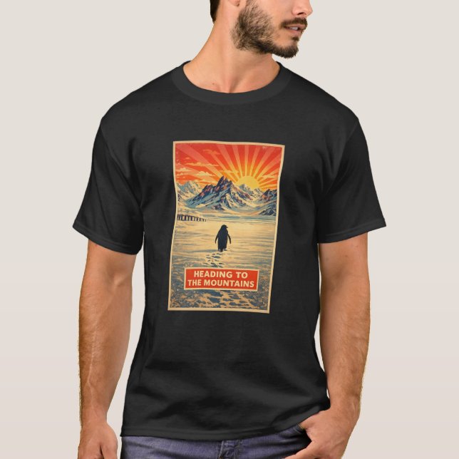 penguin mountain tshirt  (Front)