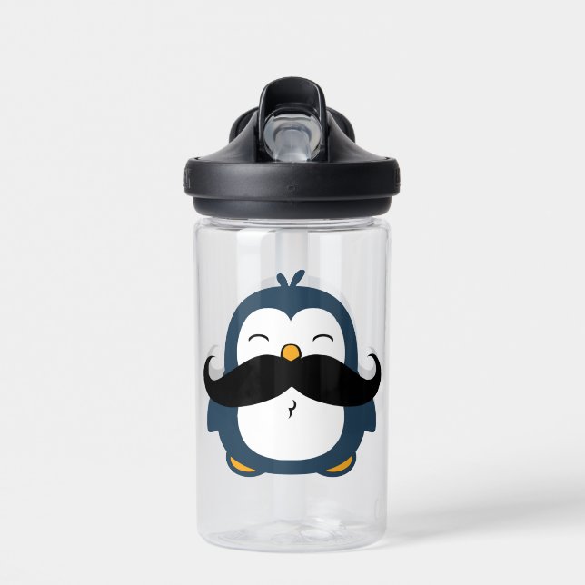 Penguin Moustache CamelBak Eddy Water Bottle (Front)