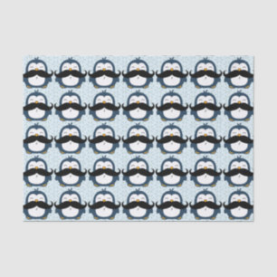 Penguin Moustache Trend Pattern Tissue Paper
