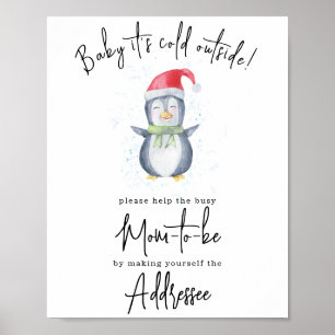 Penguin - Mum to be addressee Poster