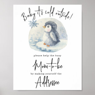 Penguin - Mum to be addressee Poster