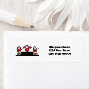 Penguin Music Band Personalise Return Address
