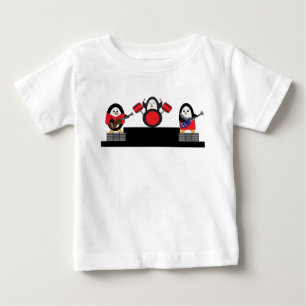 Penguin Music Cute Rock Band Baby T-Shirt