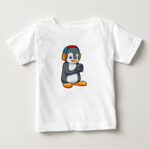 Penguin Music Headphone Baby T-Shirt