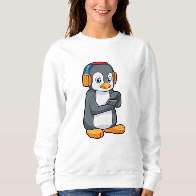Penguin Music Headphone Sweatshirt (Front)