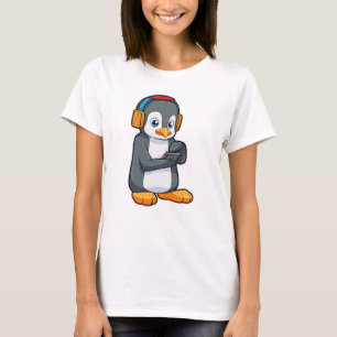 Penguin Music Headphone T-Shirt