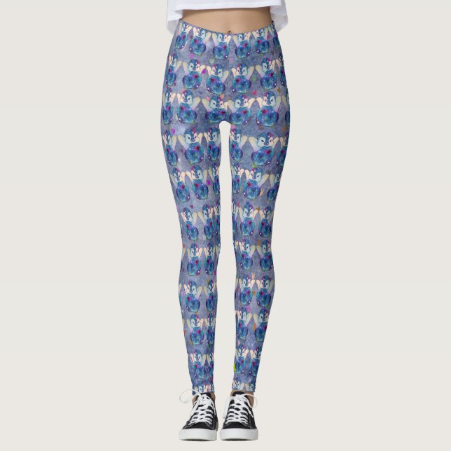 Penguin named Button Leggings (Front)