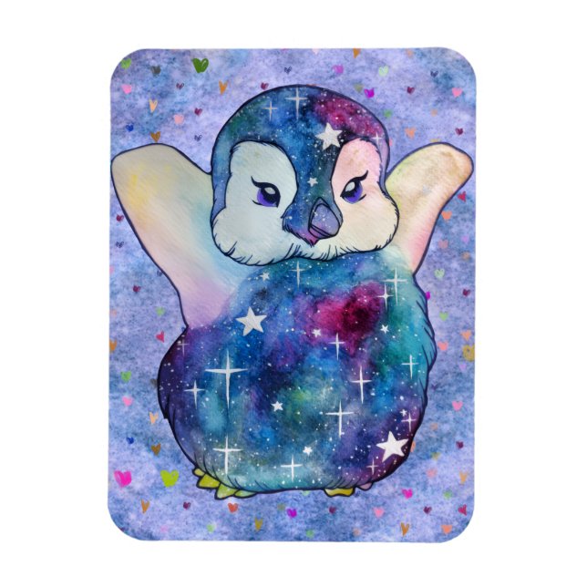 Penguin named Button Magnet (Vertical)