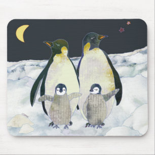 Penguin Night in the Antarctic Mouse Mat