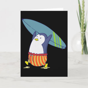 Penguin Nothing Is Better Than Surfing Card