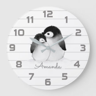 Penguin  Nursery Decor Wall Clock