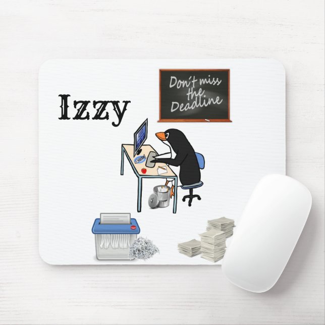 Penguin Office Deadline Mouse Pad! Mouse Pad (With Mouse)